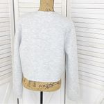 Gianni Bini Dani Cardigan Sweater Rhinestone Button Ribbed Gray Large Photo 4