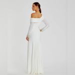 Mac Duggal NWT  Rhinestone White One Shoulder Dress Size 4 Photo 1