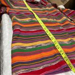 Chico's Design size 2 Colorful Striped Shirt Jacket button down Red Size L Photo 10