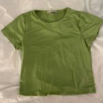Sincerely Jules Cropped Green Shirt Photo 0