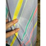 nap dress kitten bow long sleeve purple blue yellow diagonal stripe Size XL Photo 9