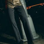 ZARA  Z1975 STRAIGHT Leg CROPPED HIGH-WAIST FOIL JEANS Gold/Black Size 38/6 NEW Photo 2