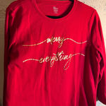 kim rogers  Red Holiday Long Sleeve Top XXL Photo 0
