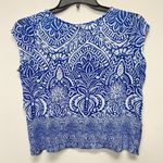 Rachel Zoe Medium 100% Linen Boho Indonesian Batik-Style Tropical Beach Coastal Photo 5