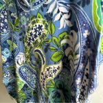 Caribbean Joe  Blue and Green Boxy Crop Blouse Photo 3