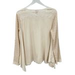 Sundance  embroidered eyelet lace tab sleeve lagenlook blouse tunic top M Photo 4