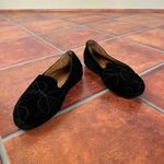 L'Amour Des Pieds Black Velvet Embroidered Loafers Size 6M Photo 1