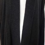 Gap  Black Knit Cotton Blend Open Ribbed Front Long Sleeve Cardigan Sweater Photo 7