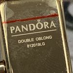 Pandora Double Oblong 18K Gold Plated Watch with Brown Leather Strap - 812019LG Photo 2