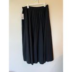 A New Day NWT  Pleated Pull On A-Line Maxi Skirt Cotton Blend Black Women's XXL Photo 3