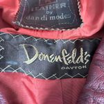 Vintage 70s Burgundy Leather Longline Trench Coat White Whipstitch Western Ranch Red Photo 14