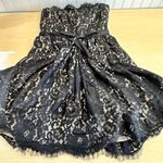 Robert Rodriguez Robert Rodriquez Dress Black Mini Strapless Lace Size 4 Photo 10