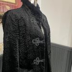 Cuero Faux Lamb Fur Coat w Real Rabbit Fur Trim Steampunk Victorian Photo 5