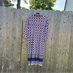 Chico's  Medallion Print Shirt Dress Maxi Women's‎ Size 8/10 Multicolored Photo 6