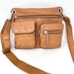 Fossil Sutton Pebbled Leather Cross Body Tan Brown Photo 0