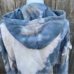 Guess Cropped Blue Tie Dye Hooded Pull Over Size S Photo 5