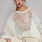 POL  Openwork‎ Long Sleeve Knit Cover Up Photo 0