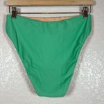 J Crew High Rise Bikini Bottom Womens Medium Swimsuit Kelly Green 80s Beach Photo 6