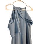 Nicole Miller  Baby Blue Cold Shoulder Mermaid Formal Evening Gown Dress Size 4 Photo 6