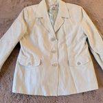 Vtg Samantha Taylor Women's Light Blue Silk Linen Blend Blazer Jacket Size 14 Photo 8