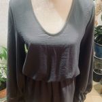 Dress Up Long Sleeve Romper in Charcoal Gray by Photo 1