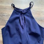 Adelyn Rae Navy Blue Halter Asymmetrical Mini Dress M Photo 2