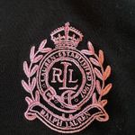 Ralph Lauren  Black Zip Up Jacket Pink Piping Crest Logo Pocket Sporty Preppy Photo 6