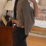 Olivaceous Tie Front Top Photo 2