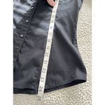 EXPRESS Womens The Essential Button Up Shirt Long Roll Tab Sleeve Black Size XS Photo 9