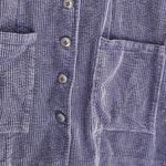 ROLLAS Corduroy Button Front Short Sleeve Mini Dress Royal Blue Size M Photo 6