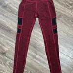 Beyond Yoga  Red Space Dye Iconic Silhouette Mesh Details Leggings Size XS Photo 0