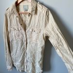 Maeve  Tan Utility Button Down Long Sleeve Shirt Women's Size 6 Photo 4