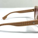 Burberry 52mm Gradient Square Ladies Logo Sunglasses Beige NWT Photo 8