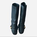 Alexander McQueen  Black Leather Skull Chain Gothic Statement Boots Size 38.5/8US Photo 6