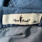 Agnes Orinda Denim Button Front Shirt Womens 3X Western Country Barn Cowgirl Blue Photo 1