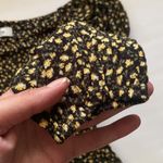 Hollister off the shoulder smock black floral boho peasant blouse, size large Photo 4