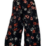 Urban Outfitters Out From Under Black Floral Pant Size XS Culotte Elastic Waist Photo 0