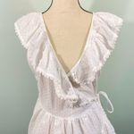 Tularosa X Revolve White Sleeveless Mini Floral Luzali Mini Wrap Dress Size M Photo 3