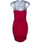 Pretty Little Thing Hot Pink Corset Chain Strap Bodycon Dress NWT Size 6 Photo 6