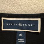 Karen Scott  Women's Black Tank Top with Bow Detail Photo 2