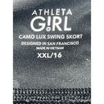 Athleta  Girl Camo Lux Black Gray Camouflage Mid Rise Swing Skirt Skort Size XXL Photo 2