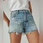 Lucky Brand NWT Legend Bowie High Rise Mom Short Graphic Raw-Hem Shorts Photo 1