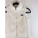 Patagonia Girls Vest White Los Gatos Full Zip Fleece Sleeveless Outdoor Medium Photo 4