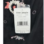 Free People NWT Sunshadows Washed Black Floral Print Mini Dress Cold Shoulder Photo 3
