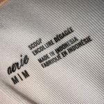 Aerie Neutral Striped Two Piece Bikini Set High Waisted Bottoms medium swimsuit Photo 2