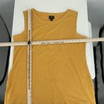JM Collection Yellow Ribbed Button Back Sleeveless Tank Top Plus Size XXL Photo 4