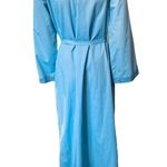 Veloso’s Gift Shop Vintage 70s Blue Boho Hippie Embroidered Mock Neck Maxi Dress Size 10 Photo 5