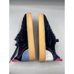 Steve Madden Tucker Navy Sneakers 9 Velour Casual Gum Sole Pink Accents Photo 7