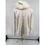 Aerie  Women's Hooded White Sweatshirt Red Heart Detail Fleece Size Medium Photo 6