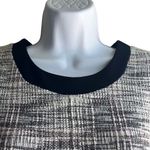 Shelby & Palmer  Size 12 Black White Tweed A-Line Dress Short Sleeve Buttons Zip Photo 2